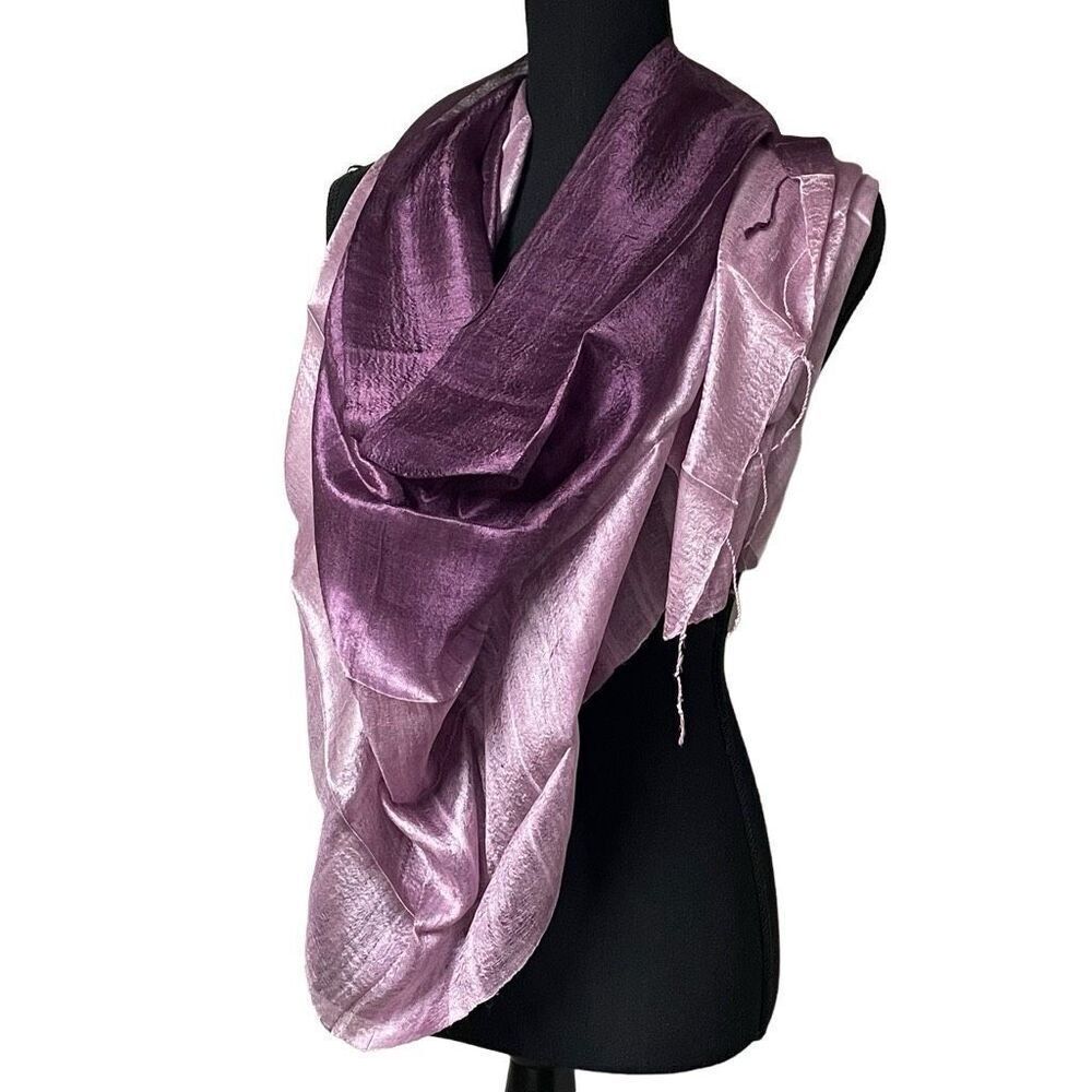 Purple Ombré Wide Lightweight Scarf